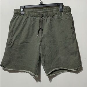 John Elliott Olive Green Athletic Shorts